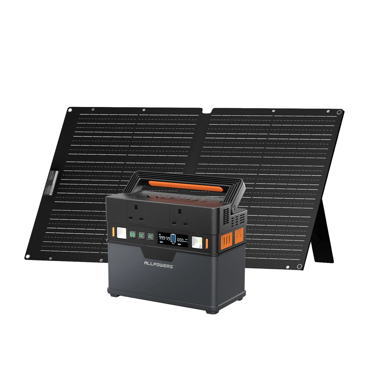 ALLPOWERS Portable Power Station S300 Solar Generator & 100W Foldable Solar Panel for Camping RV