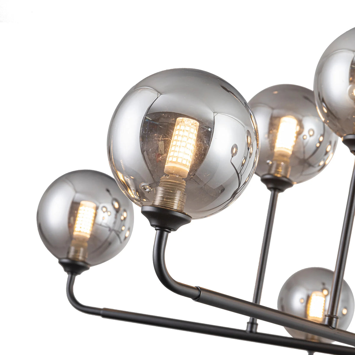Bubble Glass Chandelier 12/16-Light Chandelier Height Adjustable Dimmable Sputnik Chandeliers for Dining Room Foyer