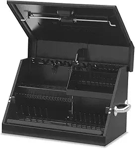 Montezuma SM200B 22.5-Inch Portable Triangle Toolbox - Heavy-Duty Steel - Metric and SAE Storage Chest - Weather Resistant