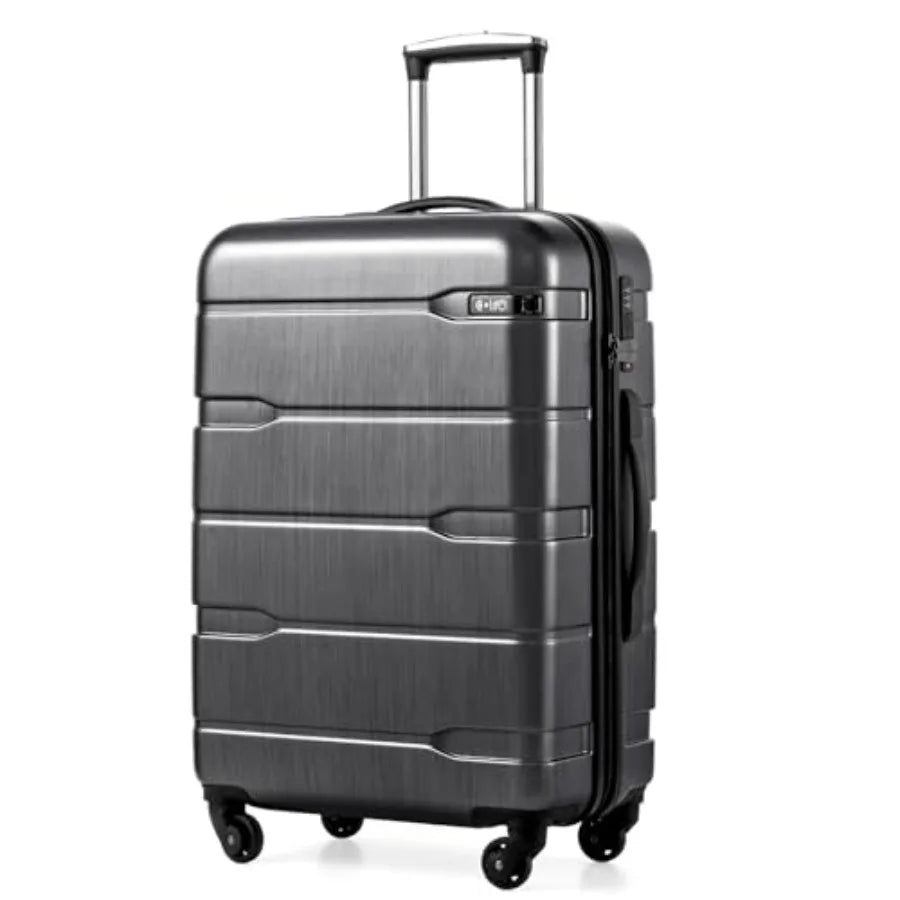 Large Checked Luggage Hardside Suitcase with Spinner Wheels, 28in