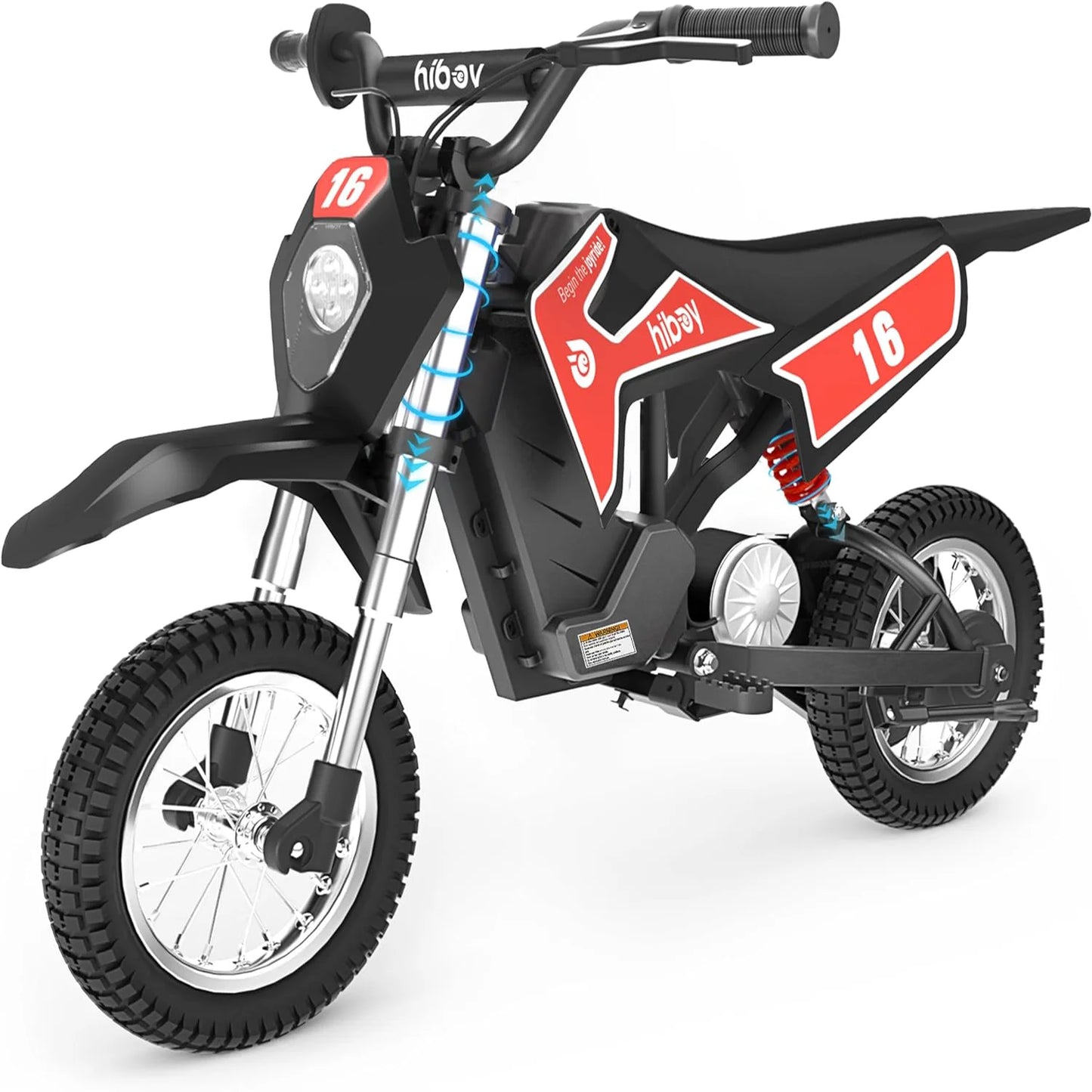 Hiboy 36V&300W Electric Motorcycle - Up to 15.5MPH & 13.7 Miles Long-Range, 3-Speed Modes Electric Dirt Bike for Kids Ages 3-10