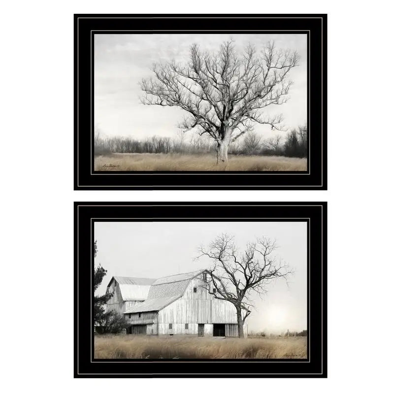 Ohio Fields I Framed Wall Art Print, Modern Home Decor for Living Room, Bedroom & Farmhouse Decoration by Lori Deiter