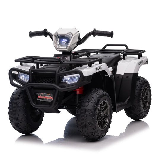 Kids Ride On ATV 12V Battery-Operated Electric Vehicle Car, High/Low 2.2mph Safety Speed,One Button Start,LED Light for Toddlers
