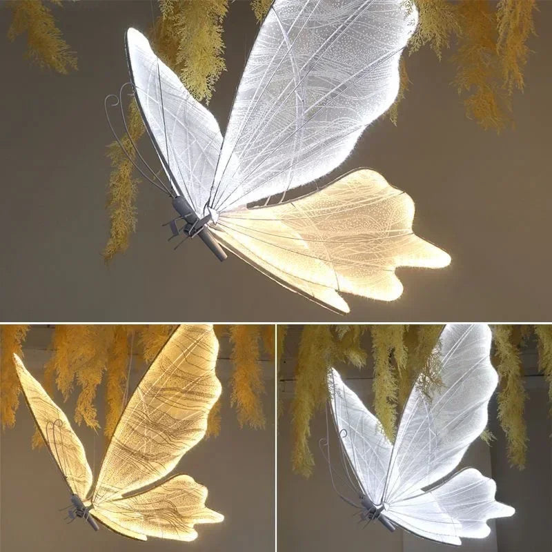 Wedding Floor Lamps Butterflies LED Lace Lamp Romantic Creative Hanging Butterfly Road Load Walkway Party Stage Pendant Lights