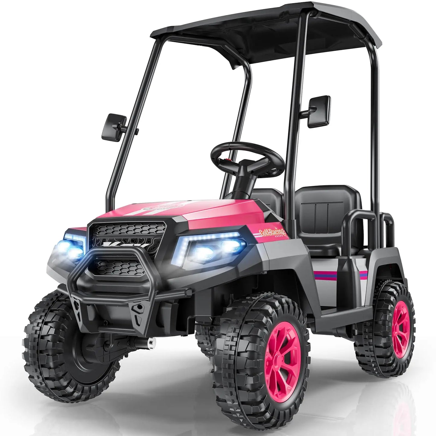 LIGIANT 24V 4-Seater Ride On Golf Cart for Big Kids, 4WD, 264 Lbs Load, Remote, Music, Suspension, Christmas Gift for Kids