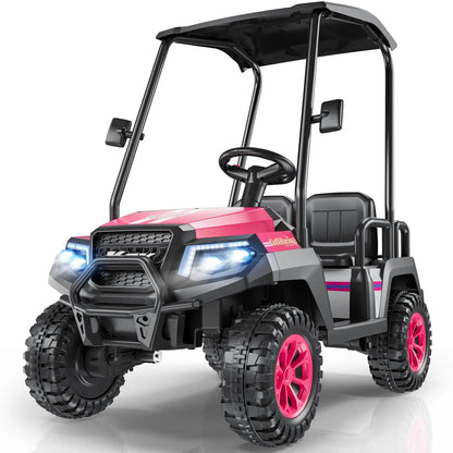 LIGIANT 24V 4-Seater Ride On Golf Cart for Big Kids, 4WD, 264 Lbs Load, Remote, Music, Suspension, Christmas Gift for Kids
