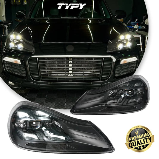 TYPY Car For Porsche Cayenne 957 Headlamp 2007-2010 Upgraded Styling New LED Headlights Dynamic Turn Signal Lamp Car Accessories