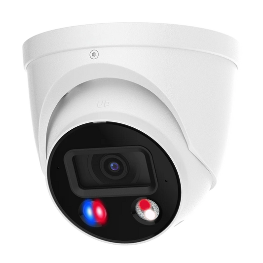 8MP TiOC 4K Color IP Camera with Smart Dual Light Active Deterrence Two-Way Talk WizSense Sound Red Blue Light Alarm