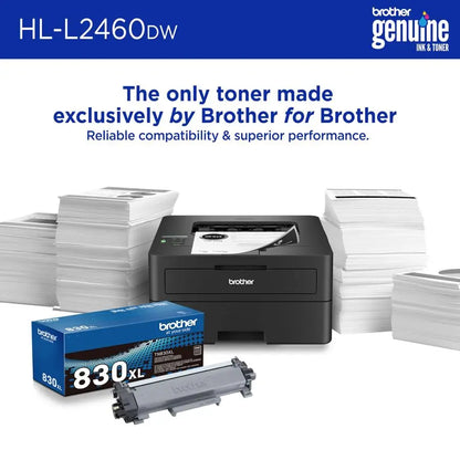 HLL2460DW Wireless Compact Monochrome Laser Printer with Duplex, Mobile Printing, Black amp White Output Includes Refresh Subscr