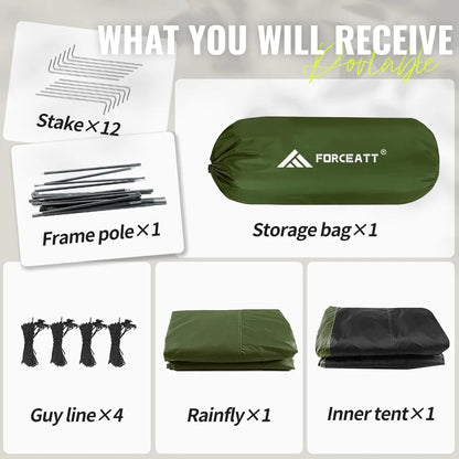 Tent for 2 Person is Waterproof and Windproof ,Lightweight Aluminum Pole Backpacking Tent Can be Set Up Quickly,Great for Hiking