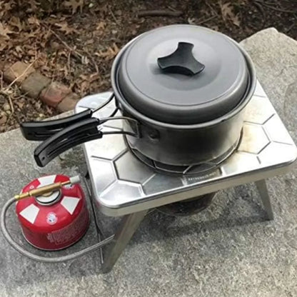 Outdoor camping cookware Cooking stove prepared surface set to carry suitcases for hiking and backpacks