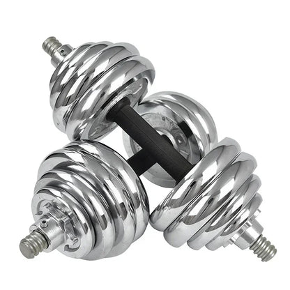 Upgrade Upgrade Barbell Combination Set Gym Household 15 / 30 / 20kg Fitness Free Weight Replace All Steel Electroplated Dumbbel