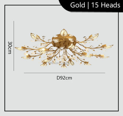 Modern Crystal Ceiling Chandelier Indoor Lighting Chandeliers  For Living Room Bedroom LED Fixture Lights Winfordo Lighting