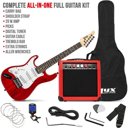 Left Hand 36 Inch Electric Guitar and Kit for Lefty with 3/4 Size Beginners Guitar Amp Six Strings Two Picks Shoulder Strap Dig