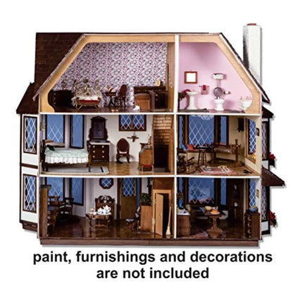 Harrison Dollhouse Kit - 1 Inch Scale, 38" W x 25" D x 31" H