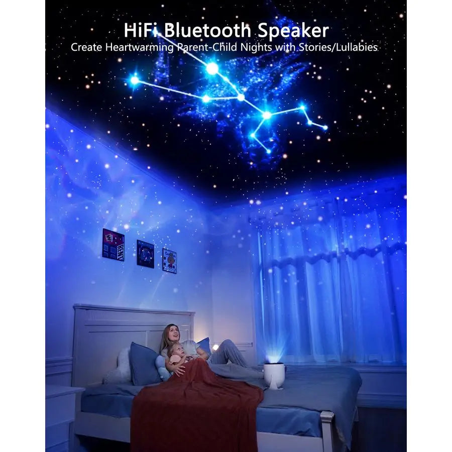 Galaxy Projector, Star Projector with 90 Dynamic Scenes, HD Planetarium Projector Night Light with Bluetooth Speaker for Room, C
