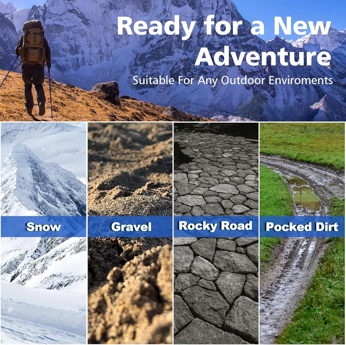 G2 Tactical Stick Hiking Walking Staff - Trekking Poles Outdoor Adjustable Hiking Stick for Camping Hiking 5 Tubes Gray