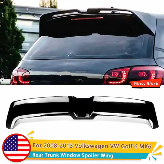 Rear Roof Spoiler Lip Fit For 2008-2013 VW Golf 6 MK6 Hatchback For Regular Golf models i.e TSI/TDI Rear Trunk Wing Gloss Black