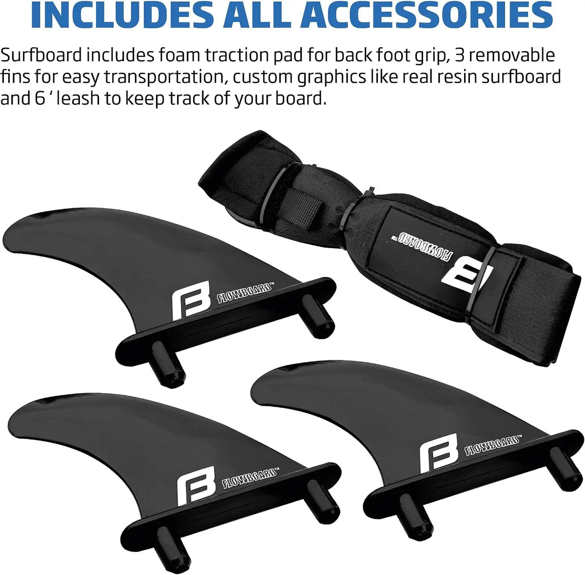 Soft Foam Surfboard, Shortboard & Longboard with 3 Fins, 6-Foot Leash, and 2 Internal Wood Stringers, Available in 6' and 7' Shortboards and 8' Longboard