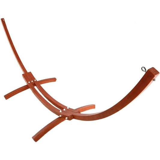 ONCLOUD 14 Ft Wooden Arc Hammock Stand Double Person Hammock Stand Only, Heavy Duty 400 LBS, Amber Yellow