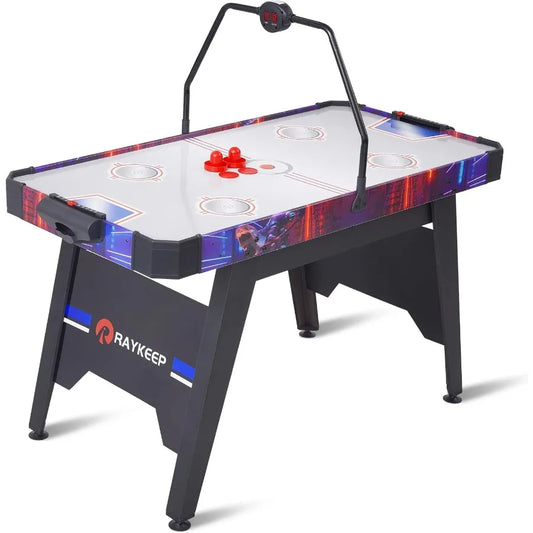 Air Hockey Table Indoor Hockey Game Table for Adults and Arcade Gaming Sets w/2 Pucks 2 Pushers Digital LED Scoreboard Powerful