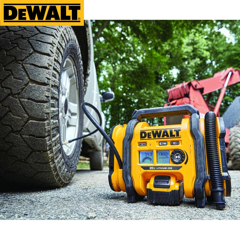 DEWALT DCC020IB 20V MAX Corded/Cordless Tire Inflator 160PSI 3 Power Sources Auto Shutoff Digital Gauge LED Light