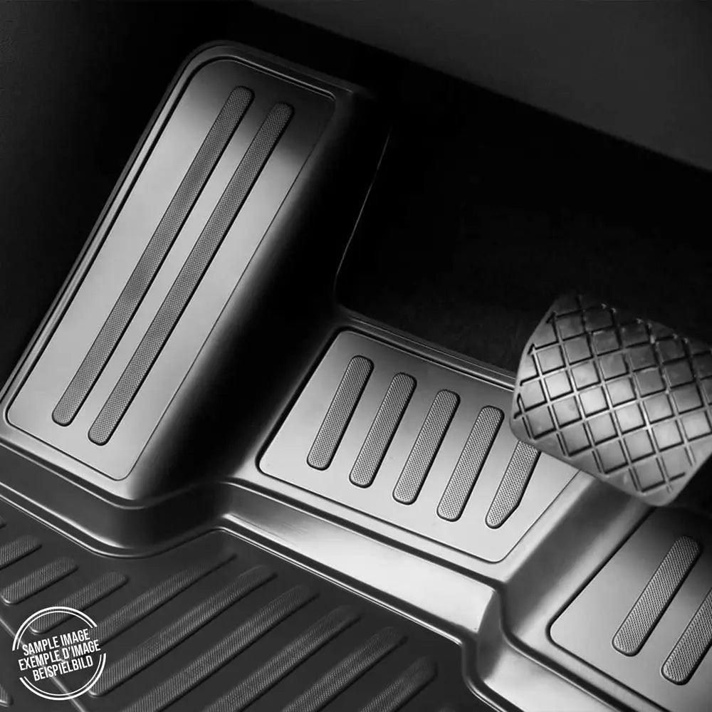 All-Weather 3D Custom Fit Rubber Mats for 2015-2024 Cars, Waterproof Odorless TPE Floor Liners, Laser Measured, Non-Slip (Black)
