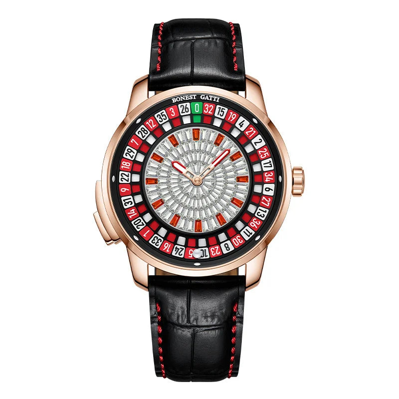 BONEST GATTI BONEST GATTI Rotating Dial Men's Watch Is An Automatic Mechanical Watch With A Rotating Dial