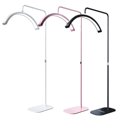 Fosoto FT-Y8II 28 Inch Led Lash Light Half-Moon Shaped Light Led Video Light With Floor Tripod For Tattoo Beauty Salon Eyelash