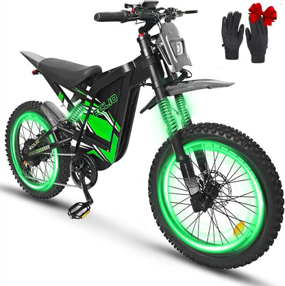 Electric Bike for Adults, Peak-4000W, Max 40MPH and 70Miles Electric Motorcycle,19" Fat Tire Dirt Bike