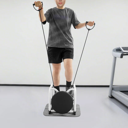 Multi-Function Stepper with Seat, Resistance Bands & Anti-Slip Mat, Exercise Stepper with LED Display, Home Workout Equipment