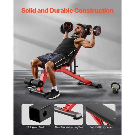 Ye Adjustable Foldable Weight Bench & Sit-up Bench for Home Gym Strength Training