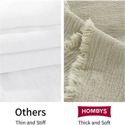 88x92 100% Pure Linen Oversized King Blanket - Soft Linen Reversible Throw Blanket in Natural Color Bed Blanket (Flax Color, 88x