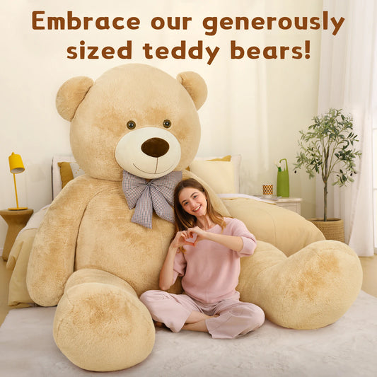 Giant Teddy Bear 10ft Stuffed Animal, Huge Jumbo Size 10 Feet Teddy Bear Plush, Charming and Fluffy Teddy Bear for Decorations