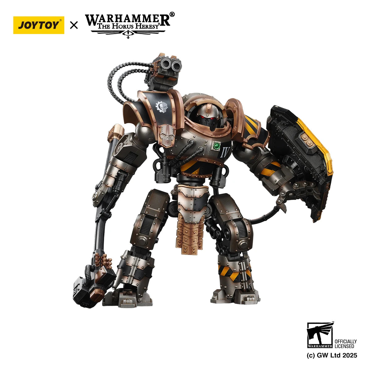 JOYTOY Warhammer 30K 1/18 Action Figure Iron Warriors Iron Circle Domitar-Ferrum Class Battle-automata  Anime Military Model