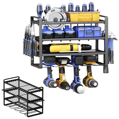 Power Tool Storage Rack Wall-mounted Hardware Screwdriver Wrench Drill Heavy Duty Thicken Shelf for Workshop Metal Tool
