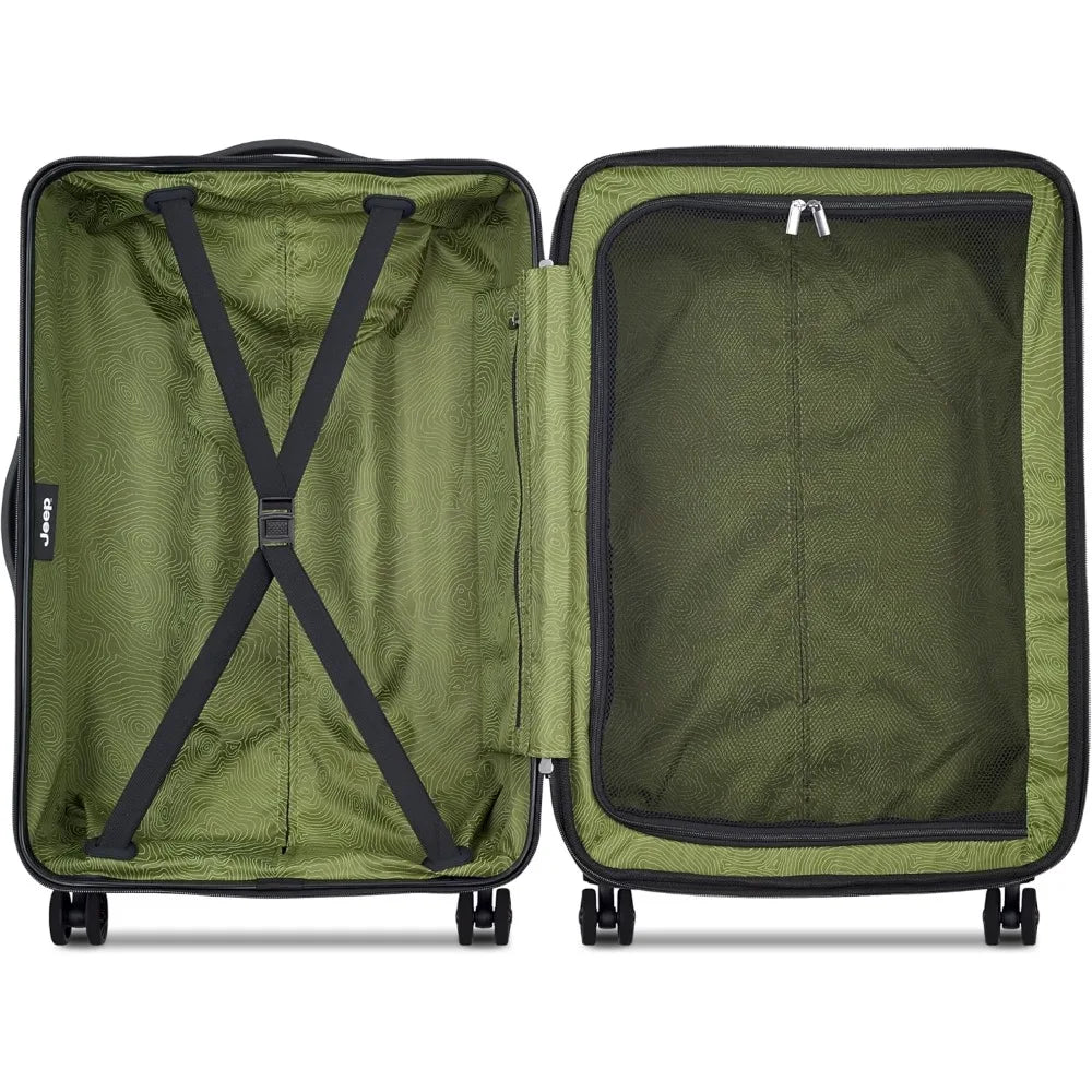 Expandable Hardside Spinner Luggage - Medium Beige, 24 Inch, Checked for Travel Convenience