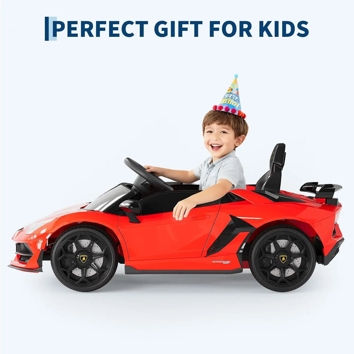 12V Kids Electric 4 Wheel Drive Off-Road Toy Rechargable Battery Car Parent Remote + Kid Pedal Dual Control, Bluetooth/AUX/TF/USB Audio Dual 25W Motors, 1-2H Playtime Offroad Vehicle Adult Toy Gift for Kids