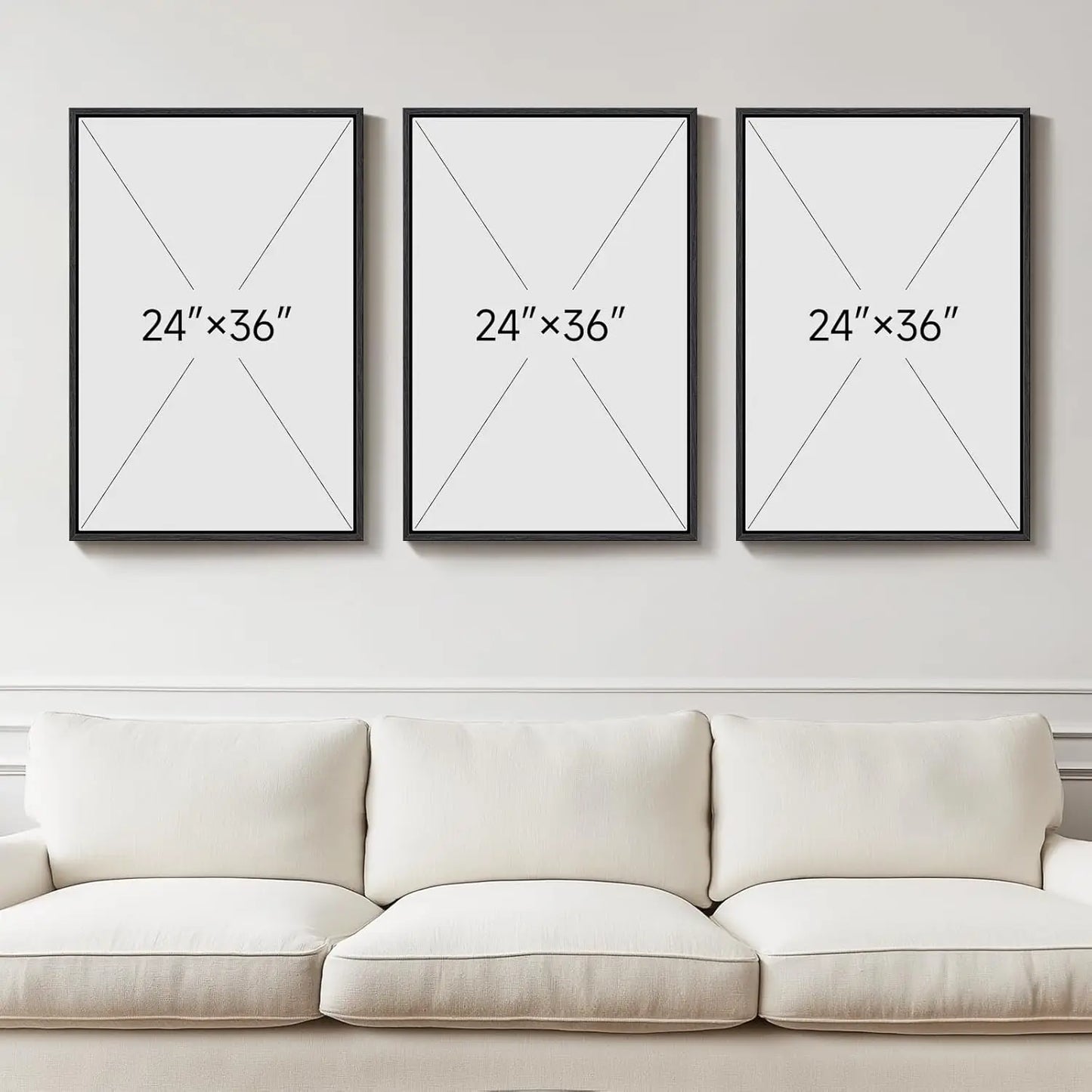 3D Textured Abstract Wall Art Set, 3-Piece Modern Geometric Paintings for Living Room Office Decor, 24x36 Inches
