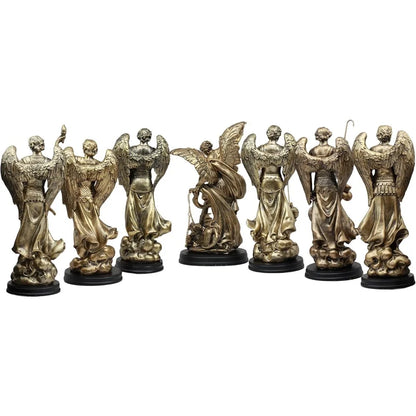 Ebros Byzantine Eastern Orthodox Catholic Church Archangel of The Angelic Council Statue 8 Tall Figurine with Brass Name Plate W