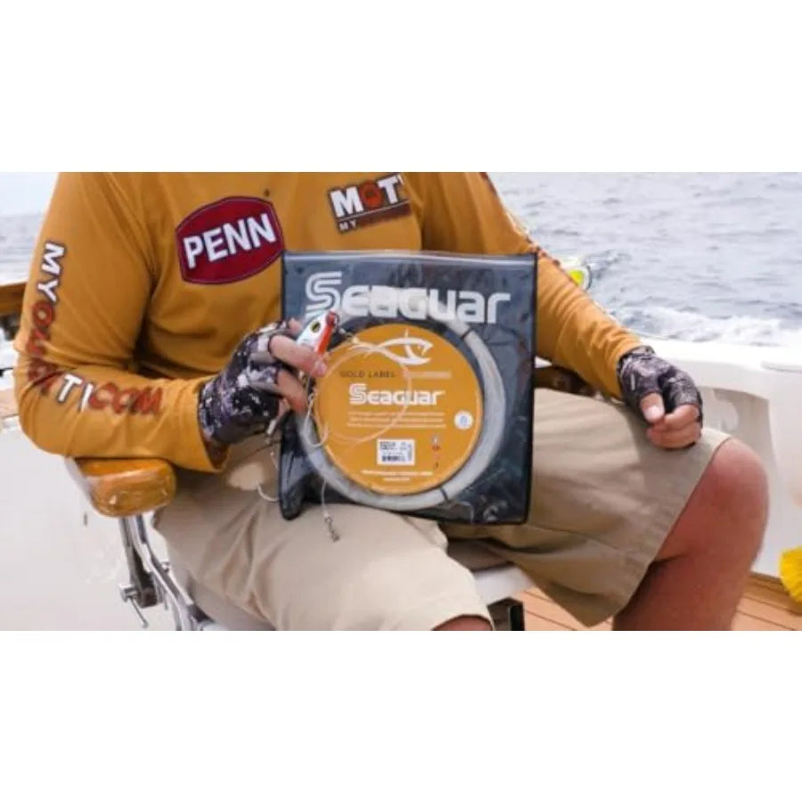 Seaguar Gold Label Big Game 100 Fluorocarbon Fishing Line Leader 25 Yards Multiple Wght Limits Clear