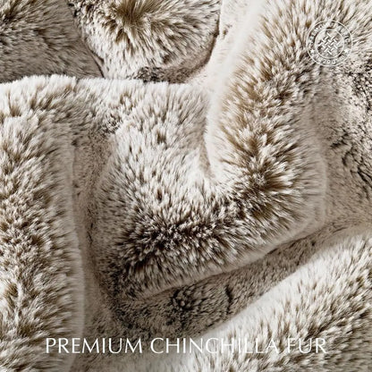 Soft Faux Chinchilla Fur Throw Blanket for Couch, Warm Thick Heavy Winter Throw Blanket 1220GSM for Bed, Fluffy Cozy Mink Blanke