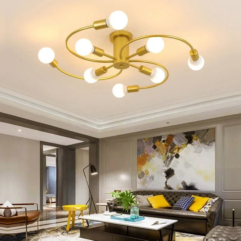 Nordic Minimalist LED Ceiling Lamp Living Room Restaurant Bedroom Children's Room Chandelier Modern Creative Home Decor Lighting