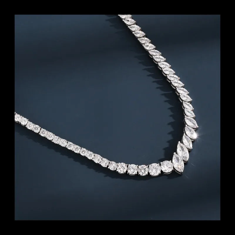 AliExpress new personalized S925 silver necklace simple necklace female niche design sense