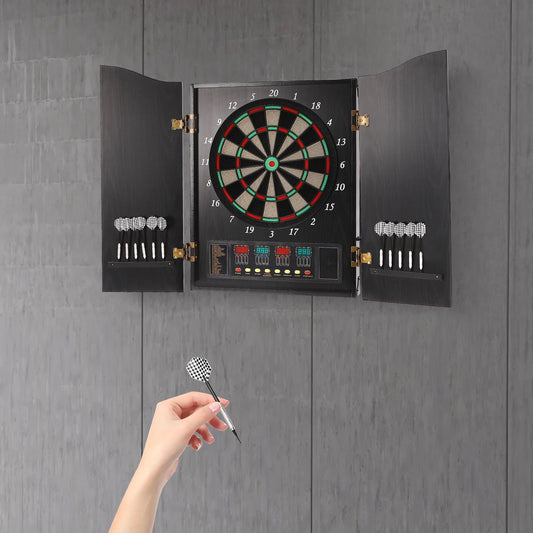 Electronic Dart Machine, Decorative Dartboard Cabinet Set, Dartboard Cabinet
