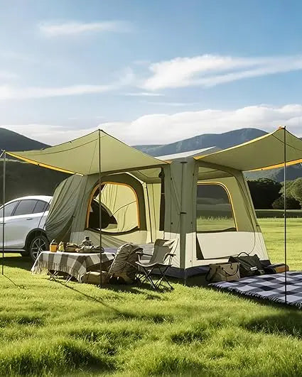 Inflatable SUV Tents for Camping, Pop Up Car Tent, Large SUV Tent Attachment for Camping, 2 in 1 Inflatable Tents Attach to Back