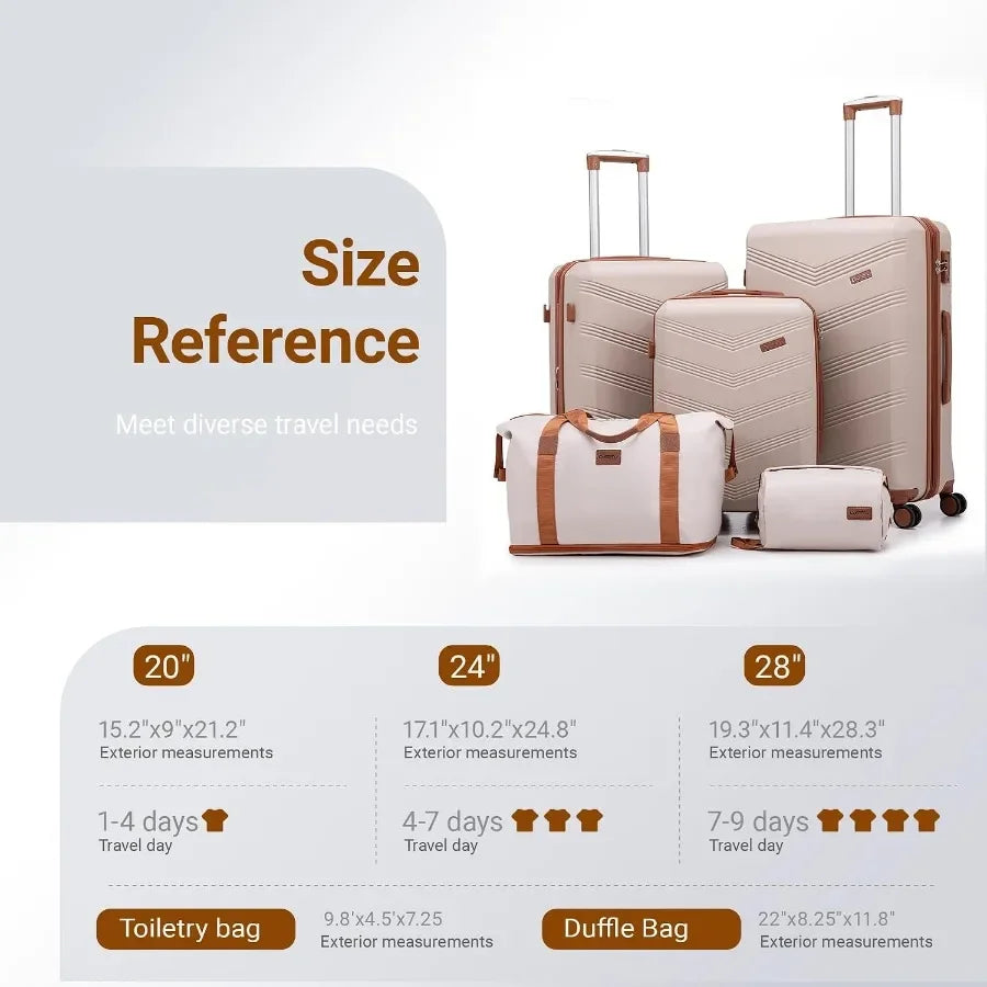 Expandable Luggage Sets Suitcases with Spinner Wheels