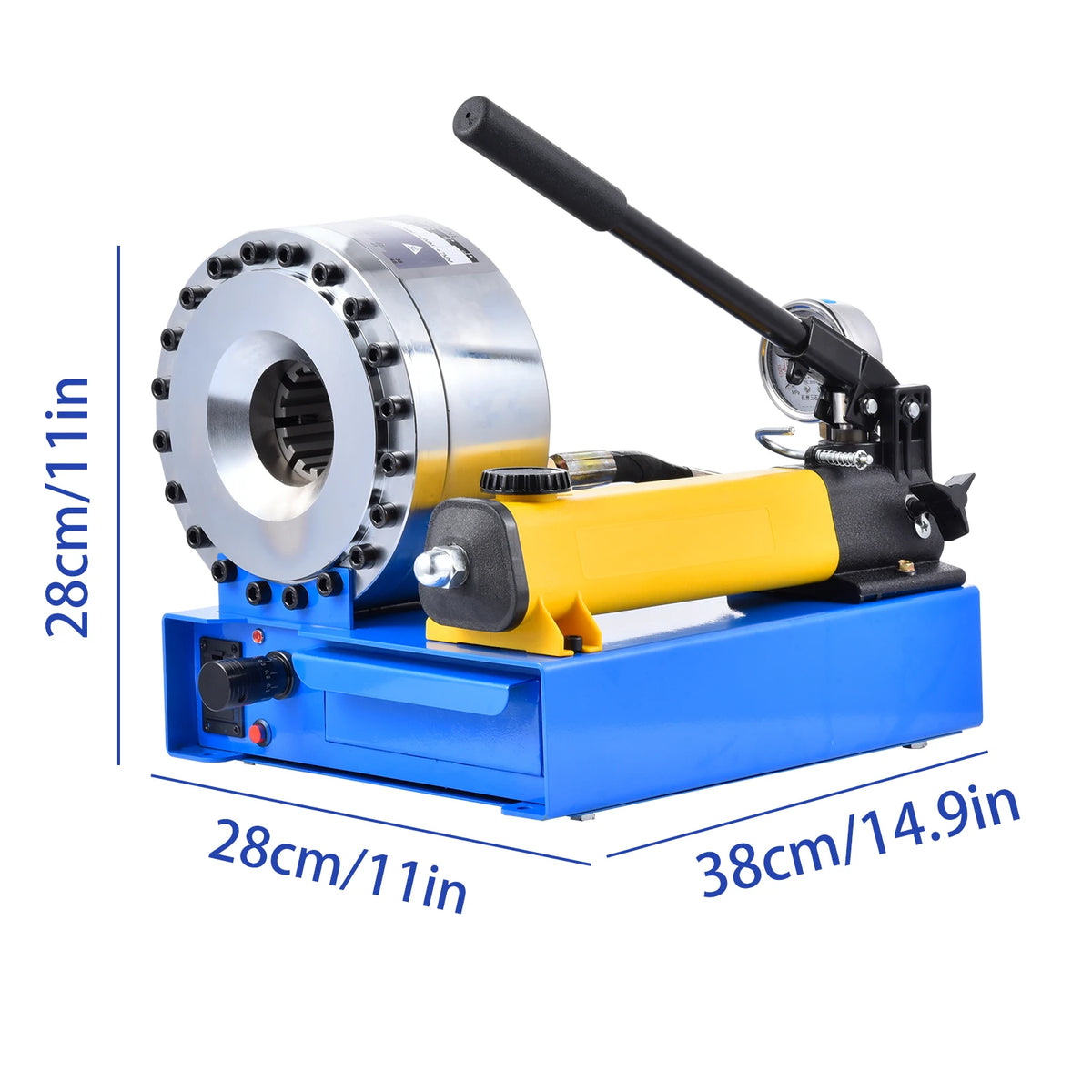 Hydraulic Hose Crimper | Handheld Tube Crimping Machine | Portable Hydraulic Hose Press Tool | for Excavator Pipelines, Agricultural Machinery
