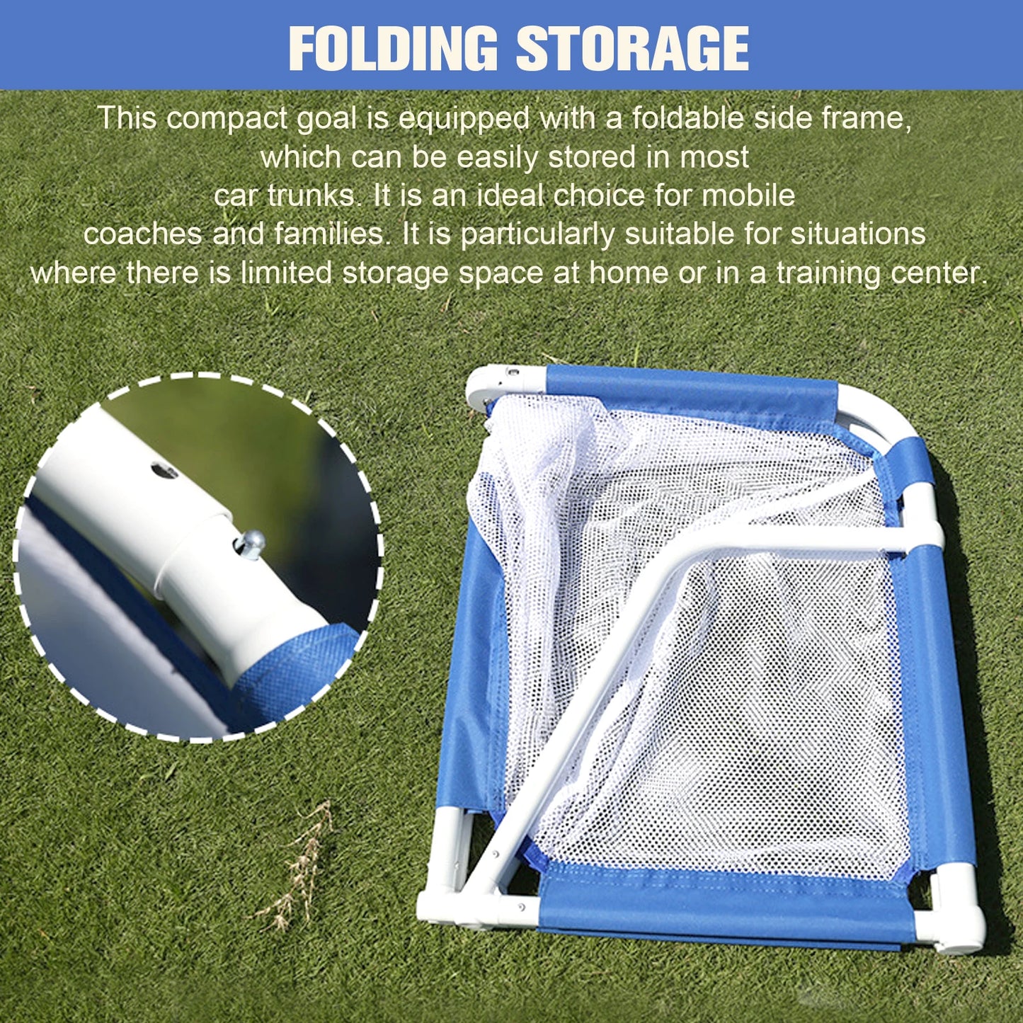 Folding Mini Football Soccer Ball Plastic Removable Goal Post Net Foldable Football Goal Indoor Outdoor Training Games for Kids