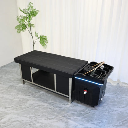 Head SPA Shampoo Basin with 60L Water Storage Tank, Water Heating, No Need to Connect Water Pipe, Water Cycle Hydrotherapy